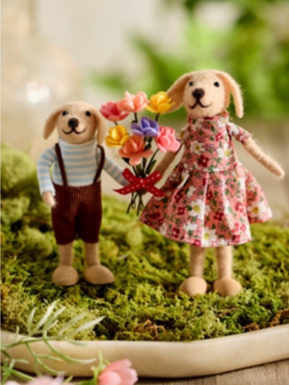 Terrain Felt Pair of Dogs/ Critters.